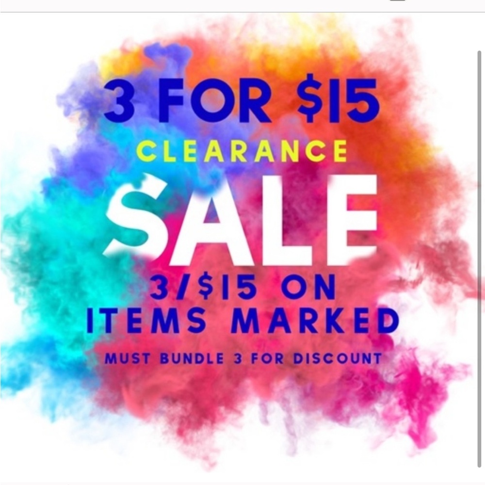 Bundle and save! All items marked 3*$15